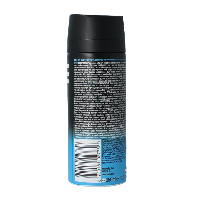 AXE Deodorant bodyspray ice chill 150.00 Milliliter