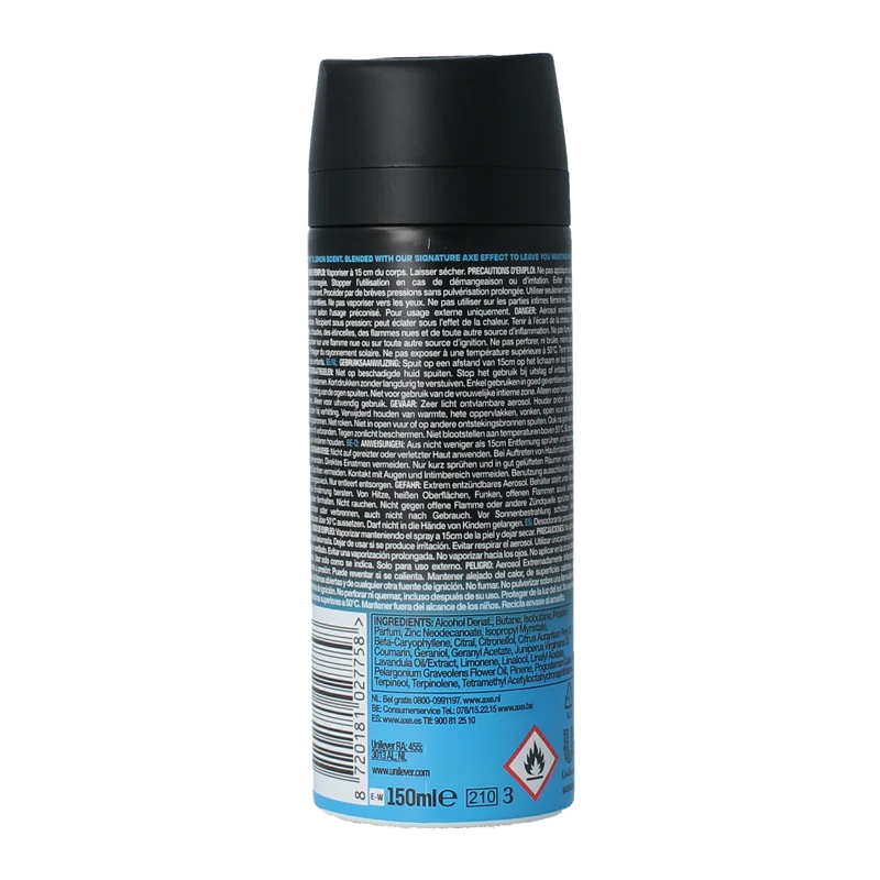 AXE Deodorant bodyspray ice chill 150.00 Milliliter