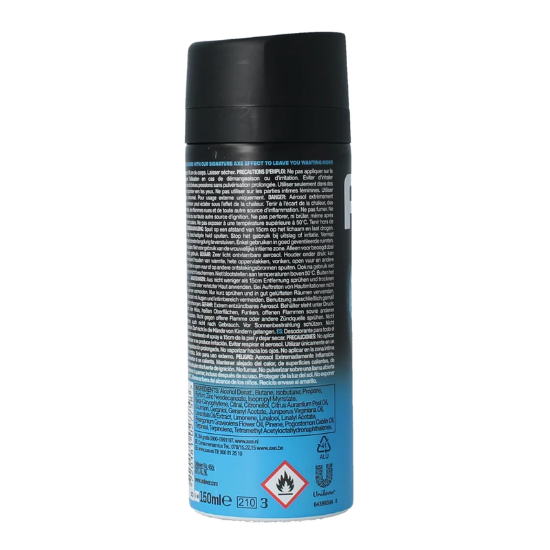 AXE Deodorant bodyspray ice chill 150.00 Milliliter