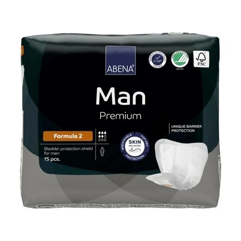 Abena Man Premium Formula 2 Inkontinenzeinlagen, 15 Stück