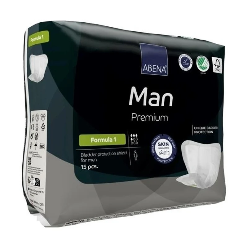 Abena Man Premium Formula 1 Inkontinenzeinlagen, 15 Stück