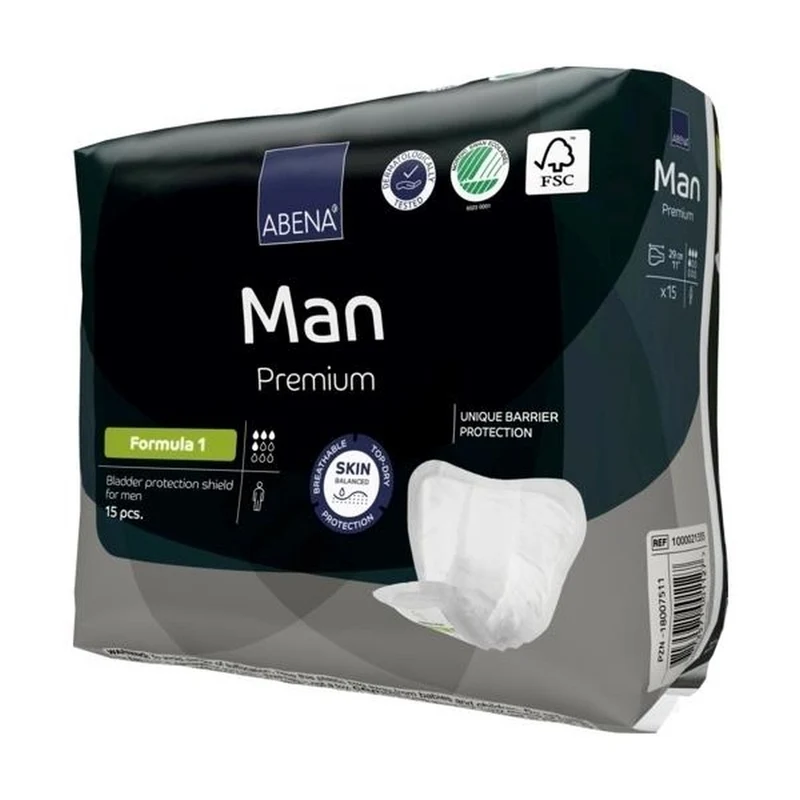 Abena Man Premium Formula 1 Inkontinenzeinlagen, 15 Stück