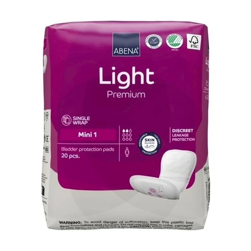 Abena Light Premium Mini 1 Inkontinenzeinlagen 180 ml, 20 Stück