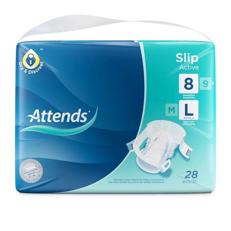 Attends Slip Active 8 All-In-One-Slips Large, 28 Stück