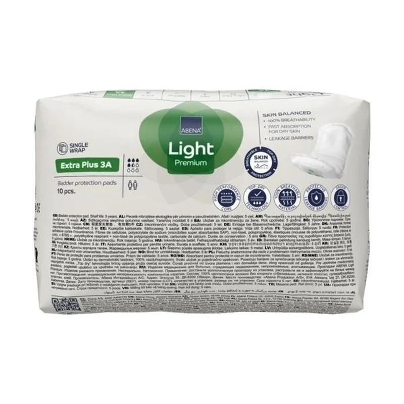 Abena Light Premium Extra Plus 3A Inkontinenzeinlagen, 10 Stück