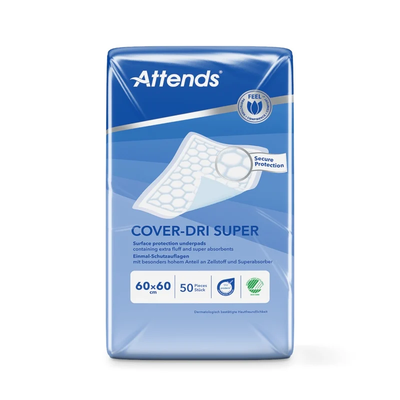 Attends Cover-Dri Plus Schutzunterlagen 60 x 60 cm
