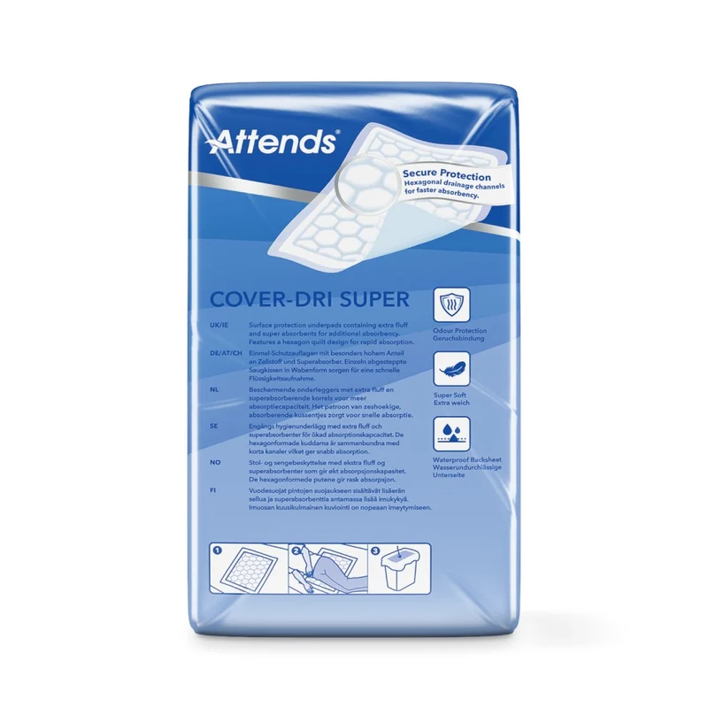 Attends Cover-Dri Plus Schutzunterlagen 60 x 60 cm
