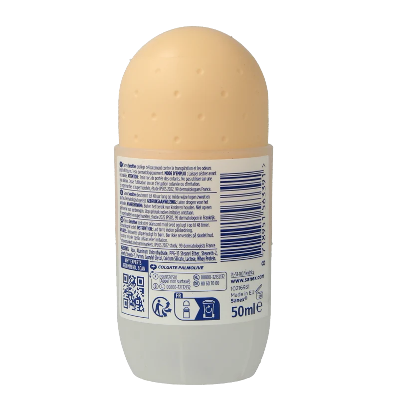 Sanex Deodorant roll-on dermo sensitive 50 Milliliter