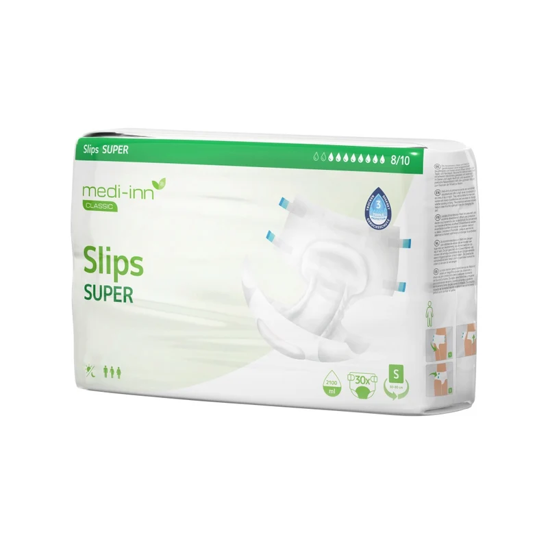 Medi-Inn Inkontinenz-Slips SUPER, 8 Tropfen, Unisex-Passform, weiß