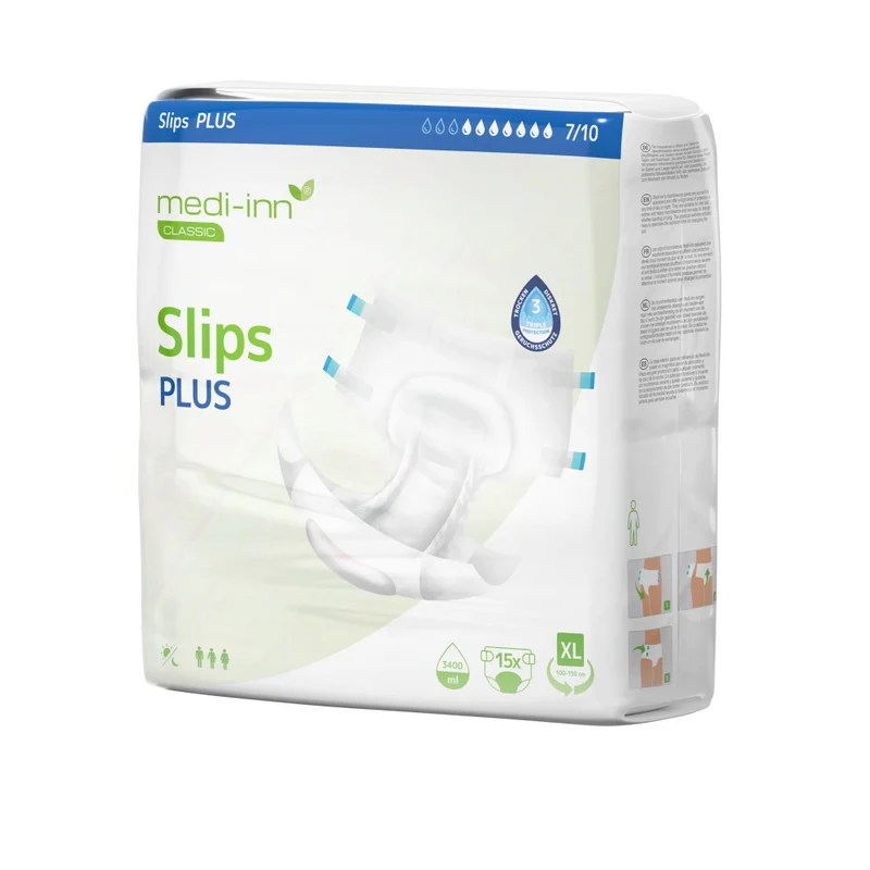 Medi-Inn Inkontinenz-Slips PLUS, 7 Tropfen, Unisex-Passform, weiß