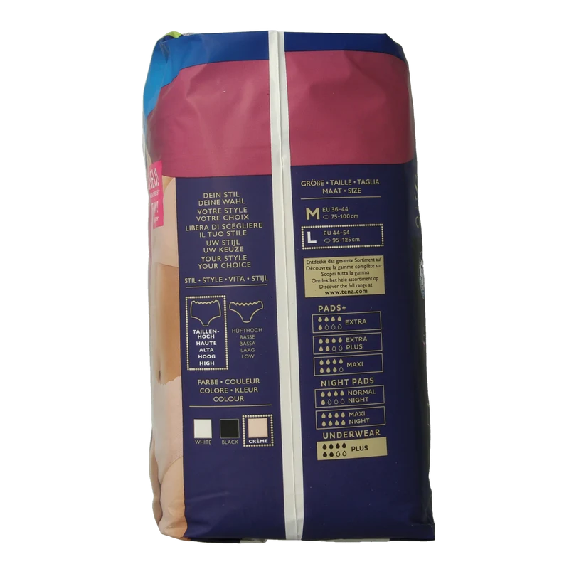 Tena Silhouet plus high waist creme large 8.00 Stuks