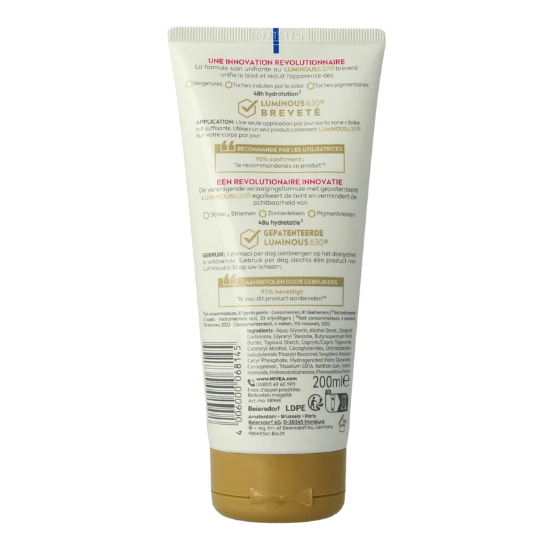 Nivea Nivea luminous630 anti striae lichaamsverzorging 200.00 Milliliter