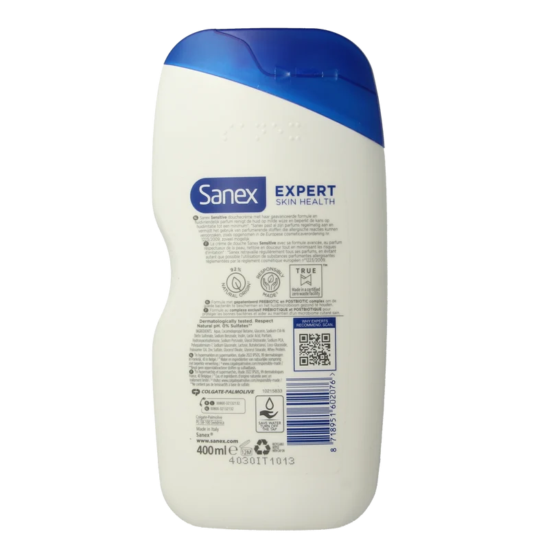 Sanex Expert skin health sensitive douchegel 400.00 Milliliter