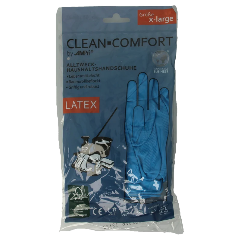 CLEAN-COMFORT Huishoudhandschoen blauw maat XL 1.00 Paar