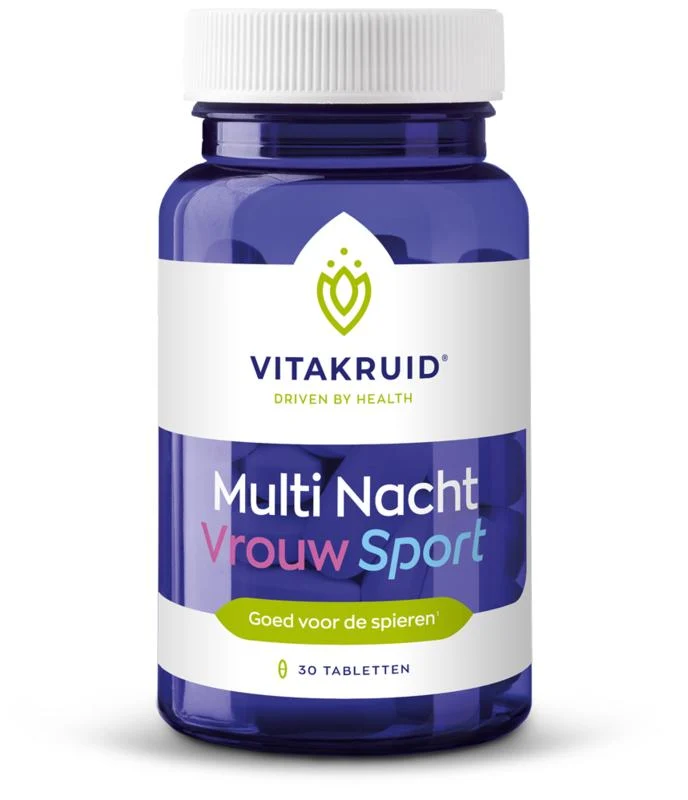 Vitakruid Multi Nacht Vrouw Sport 100% Vegan 30.00 Tabletten