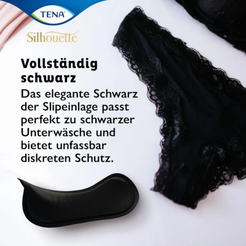 TENA Silhouette Noir Mini diskrete Slipeinlagen, 18 Stück
