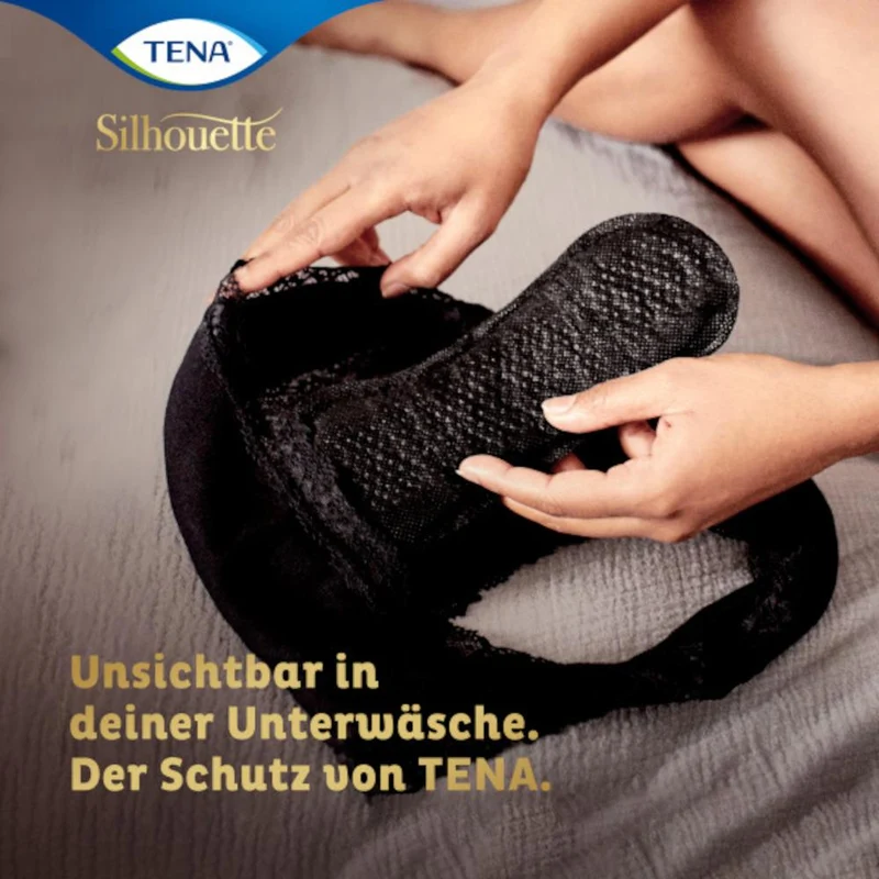 TENA Silhouette Noir Mini diskrete Slipeinlagen, 18 Stück