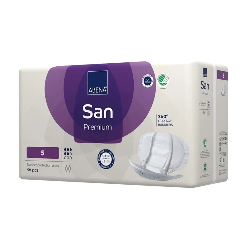 Abena San Premium 5 Inkontinenzeinlagen 1200 ml, 36 Stück