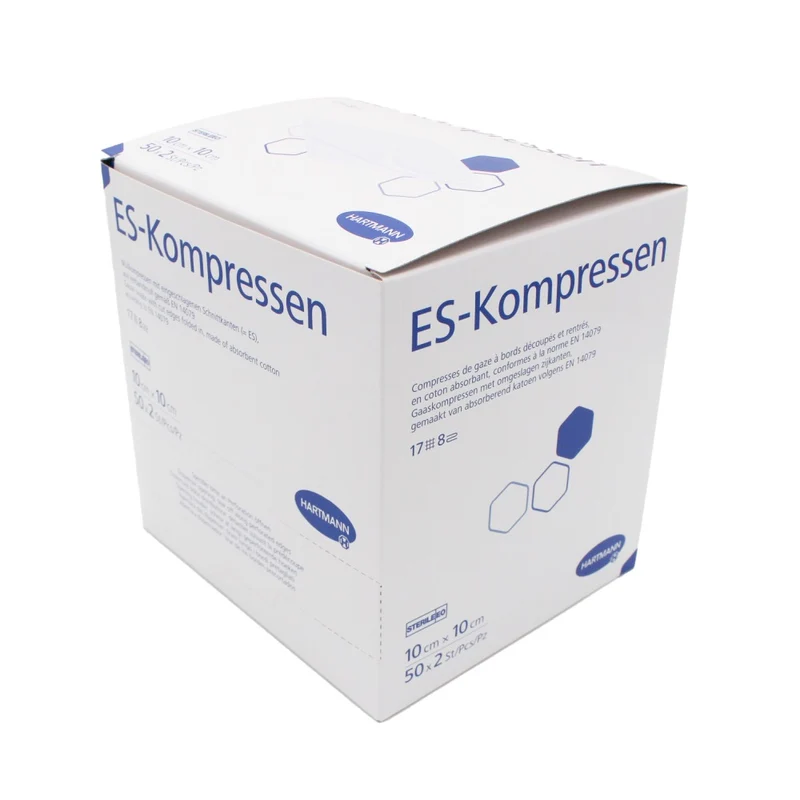 Hartmann ES Mullkompressen steril 10 cm x 10 cm, 17-fädig, 8-fach