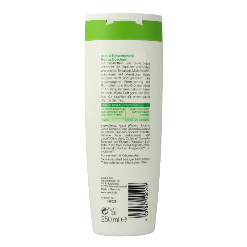 Neobio Douchegel energy 250 Milliliter