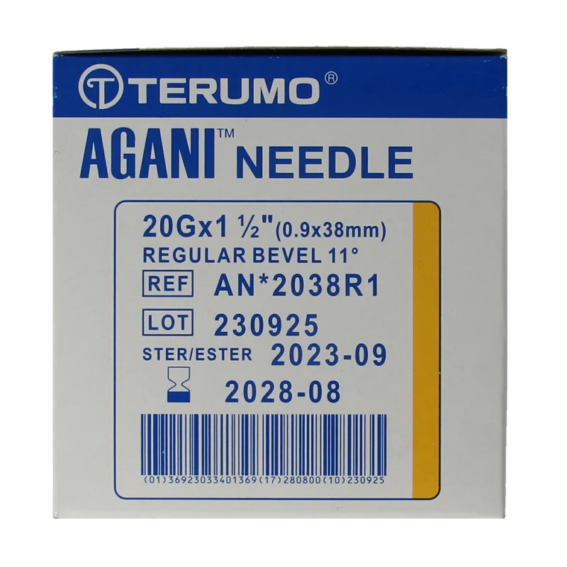 Terumo Injectienaald 38 x 0.9 agani 100.00 Stuks