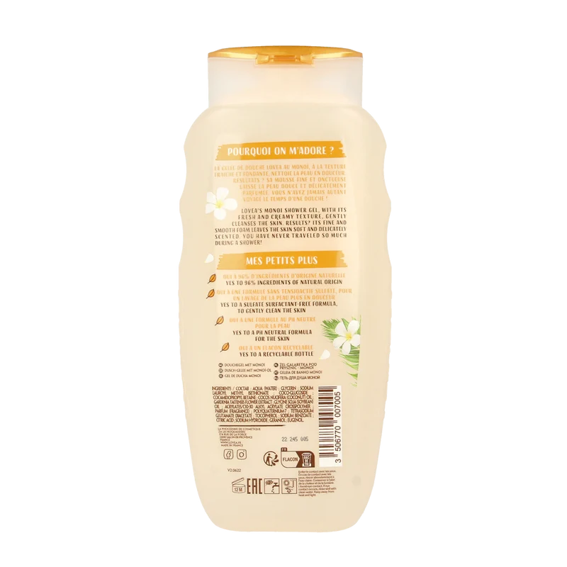 Lovea Showergel Monoi 400.00 Milliliter