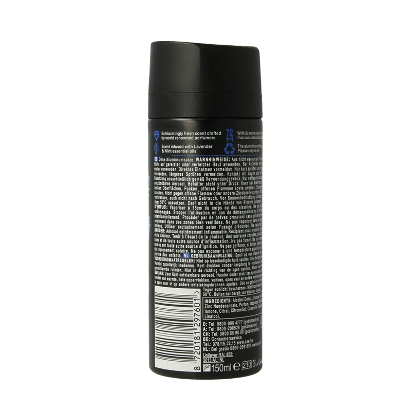 AXE Deodorant bodyspray kenobi blue lavender 150.00 Milliliter