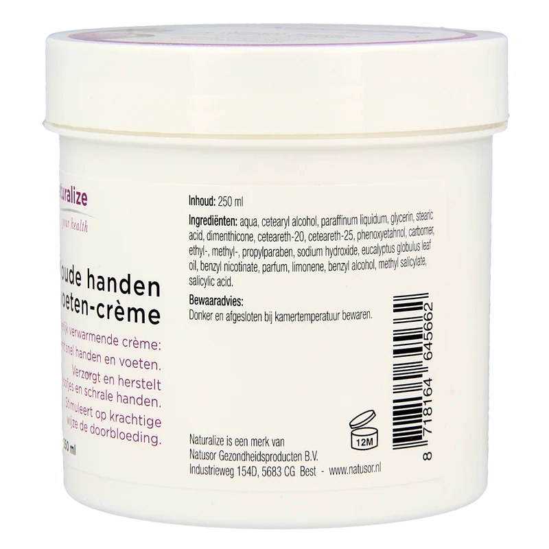 Naturalize Koude handen en voeten creme 250.00 Milliliter