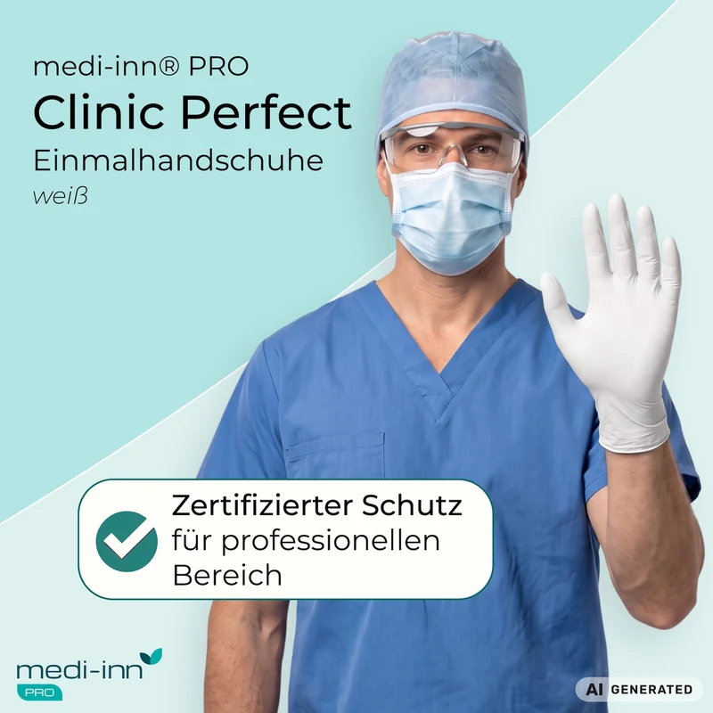 Medi-Inn PRO Clinic Perfect White Nitril-Einmalhandschuhe, weiß, puderfrei