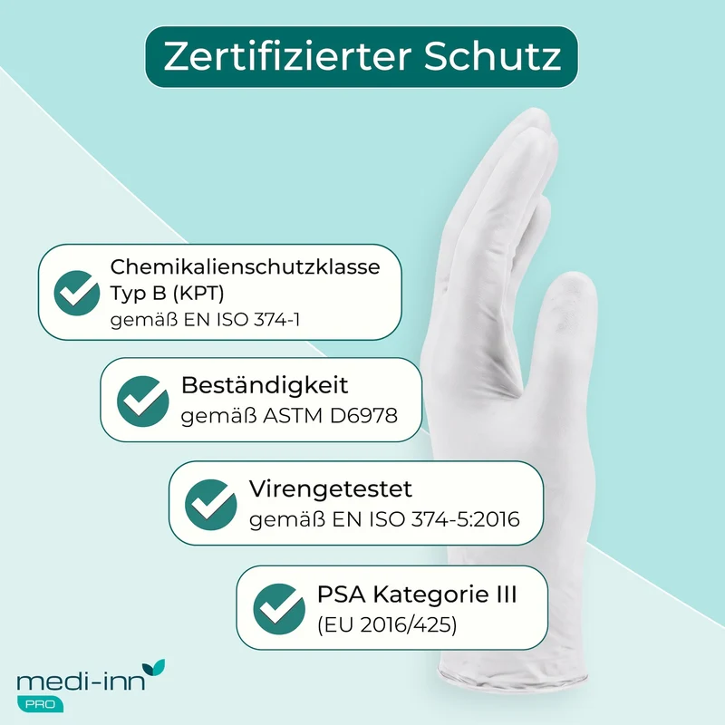 Medi-Inn PRO Clinic Perfect White Nitril-Einmalhandschuhe, weiß, puderfrei