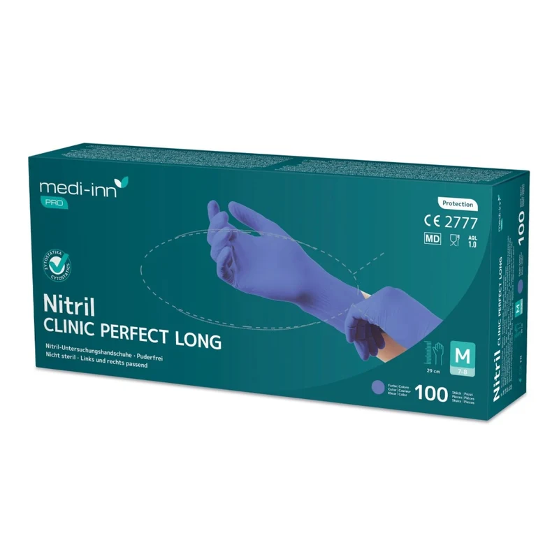 Medi-Inn PRO Nitril Clinic Perfect Long Einmalhandschuhe puderfrei