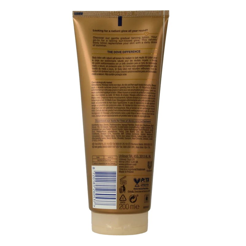 Dove Bodylotion summer dark 200.00 Milliliter
