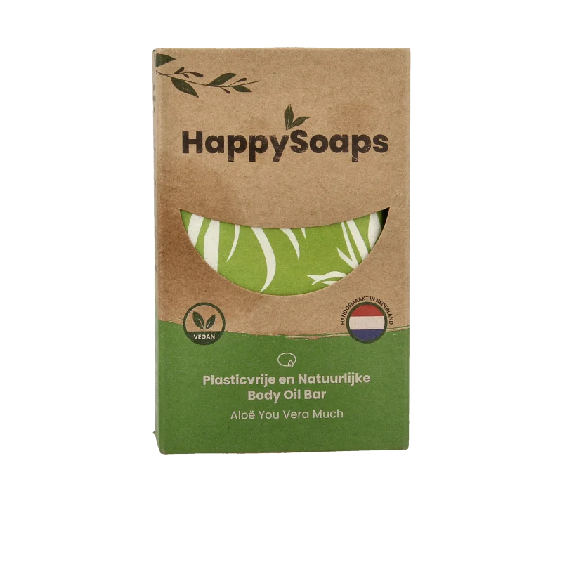 Happysoaps Body oil bar aloe you vera much 70 Gram