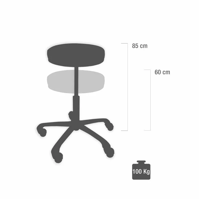 Arbeitsstuhl mit LWS-Stütze