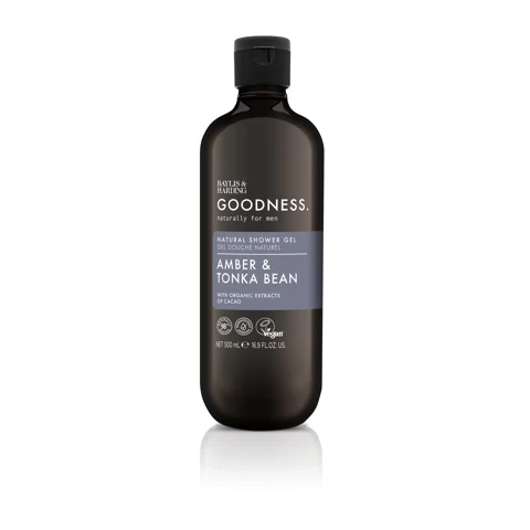 Baylis & Harding Goodness men showergel amber & tonka bean 500.00 Milliliter