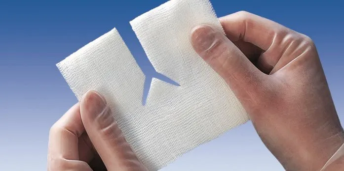 Peha Schlitzkompressen 7,5 x 7,5 cm aus saugfähigem Verbandmull 25 x 2 Stück