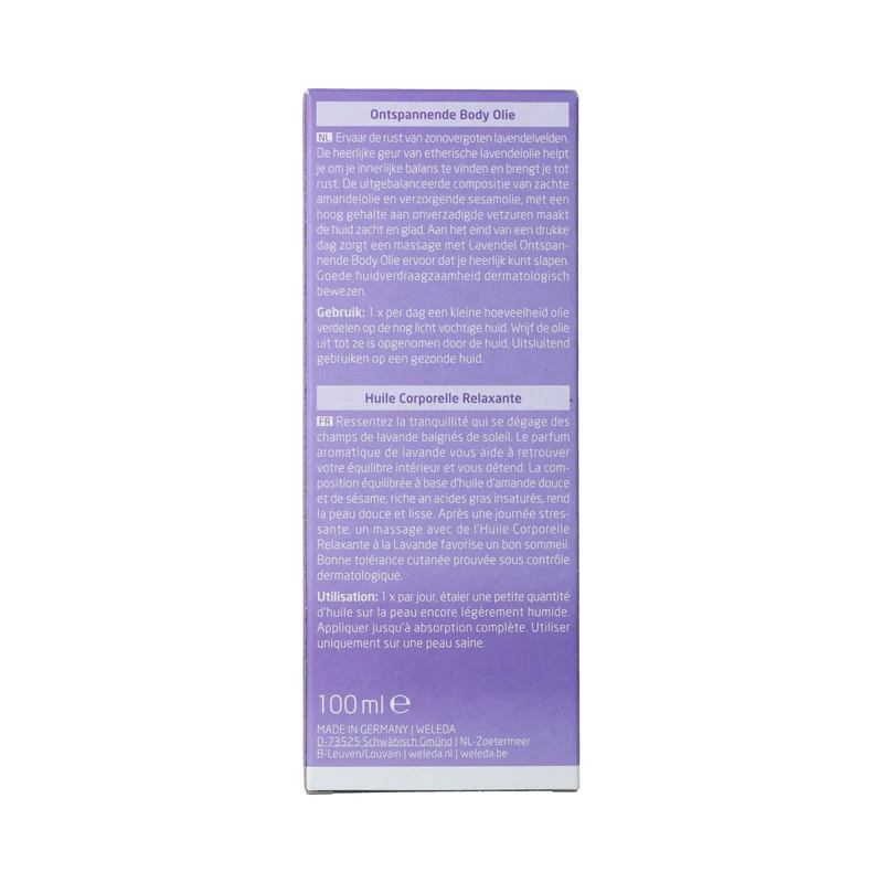 Weleda Lavendel ontspannende body olie 100.00 Milliliter
