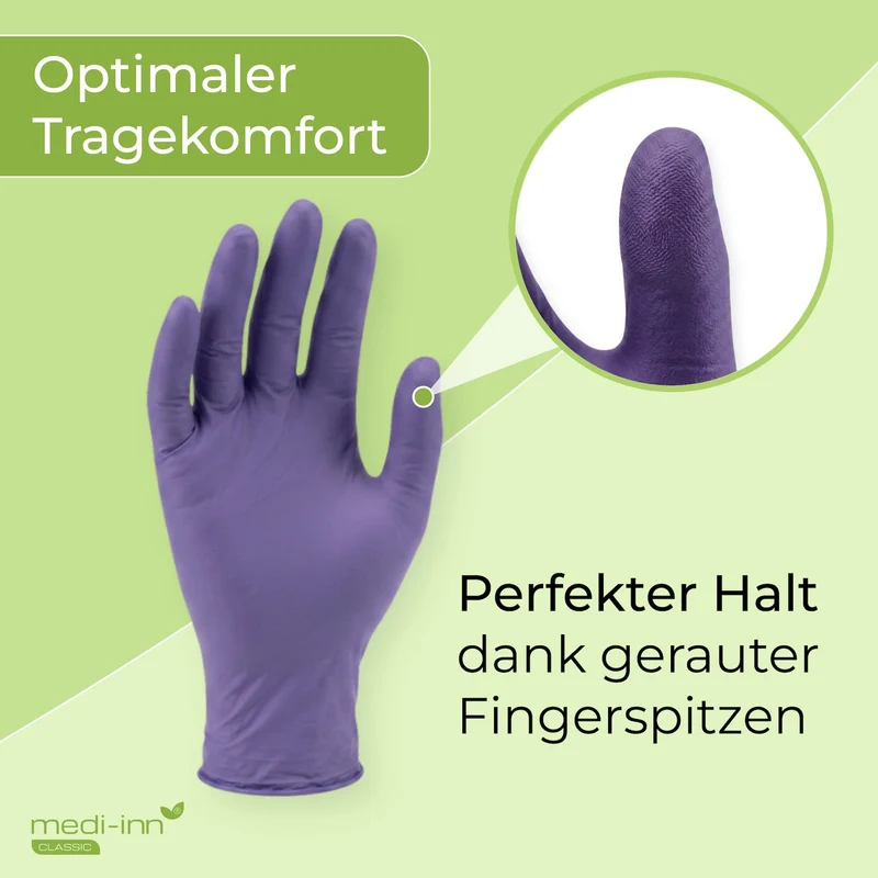 Medi-Inn Nitril Purple Einmalhandschuhe, lila, puderfrei