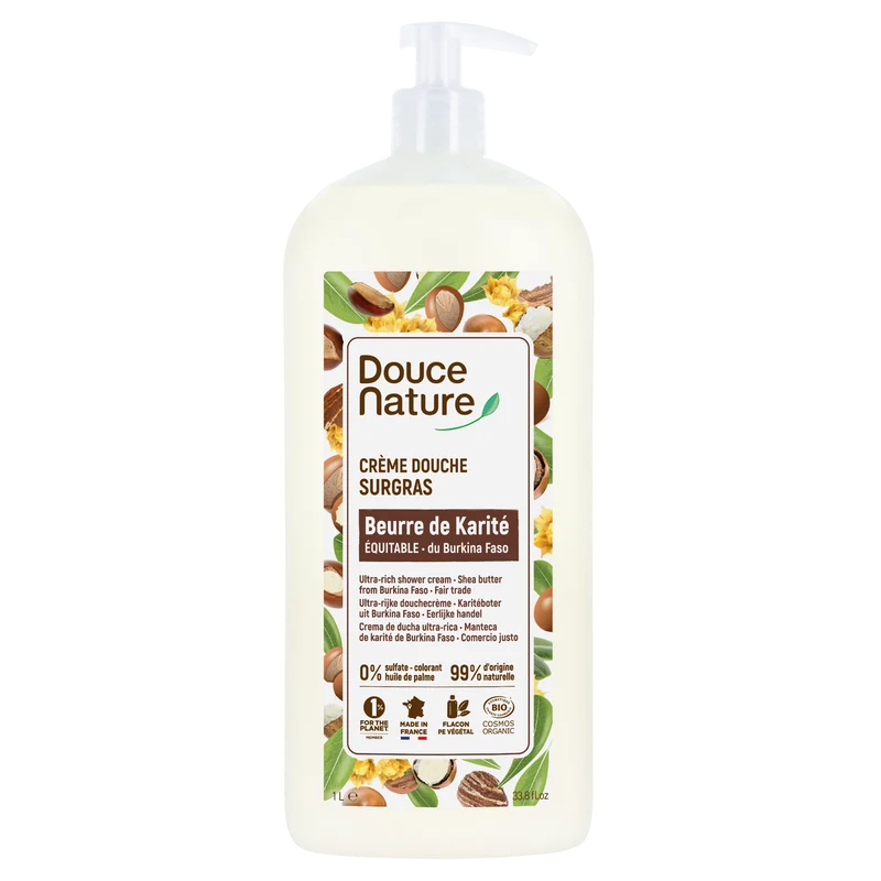 Douce Nature Douchegel sheabutter ultrarijk bio 1.00 Liter