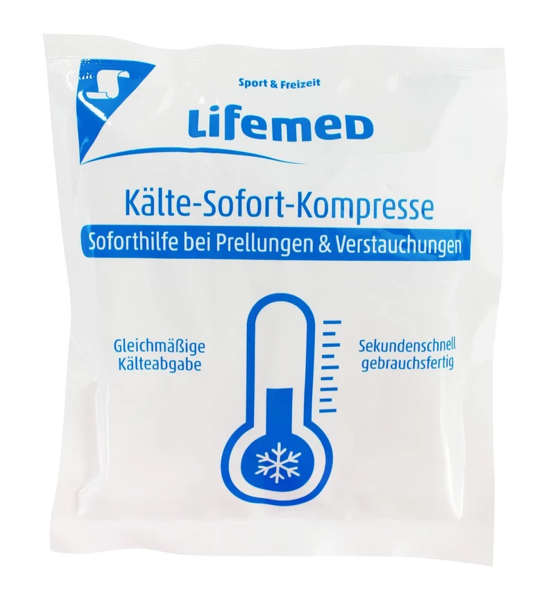 Lifemed Kälte-Sofort-Kompresse 13 cm x 15 cm weiß Größe S