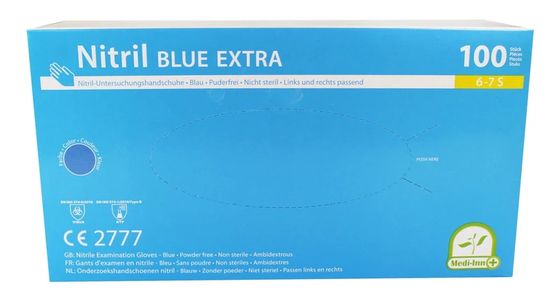 Medi-Inn Nitril blue extra Einmalhandschuhe puderfrei