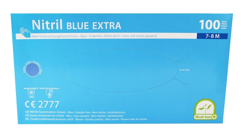 Medi-Inn Nitril blue extra Einmalhandschuhe puderfrei