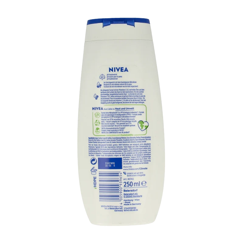 Nivea Care shower apricot & apricot seed oil 250 Milliliter