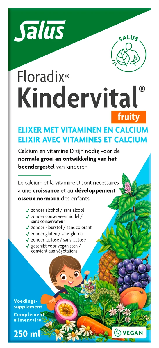 Salus Floradix kindervital fruity glutenvrij 250.00 Milliliter