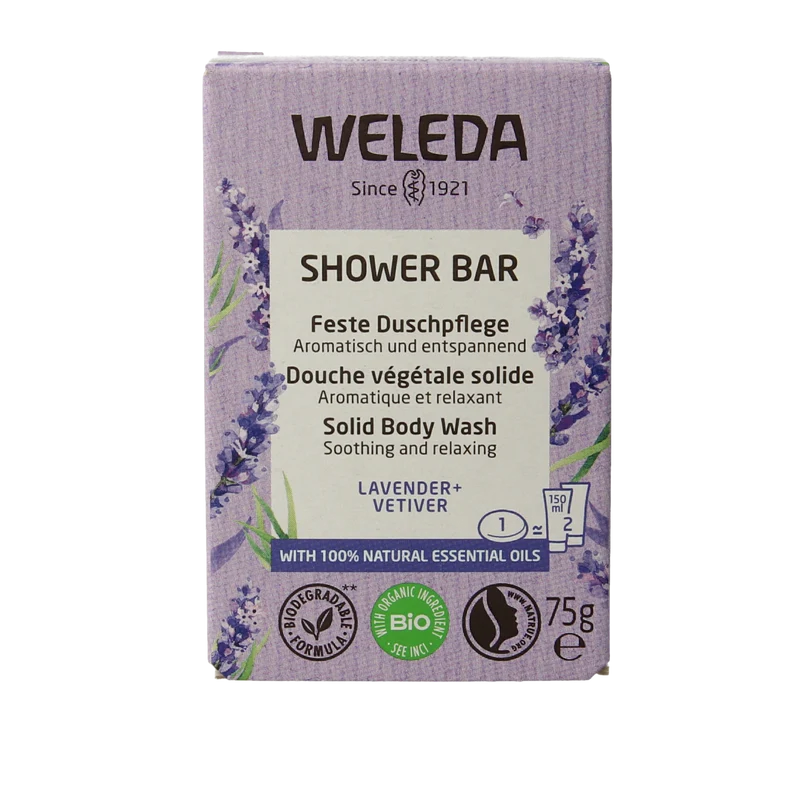 Weleda Shower bar lavender + vetiver 75.00 Gram