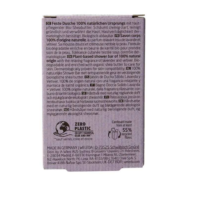 Weleda Shower bar lavender + vetiver 75.00 Gram