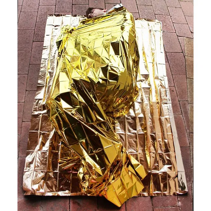 Noba Rettungsdecke für Erwachsene gold-silber 160 x 210 cm