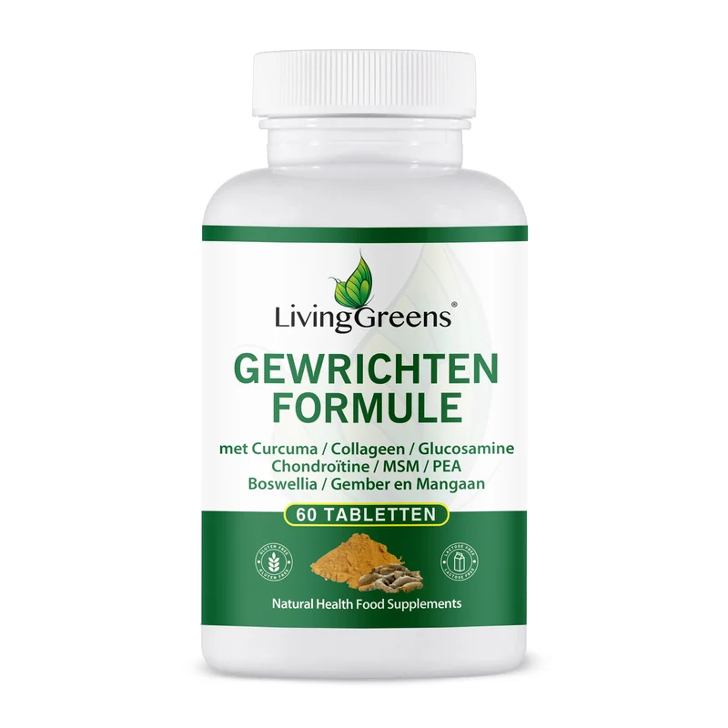 Livinggreens Gewrichten formule curcuma & collageen complex 60.00 Tabletten