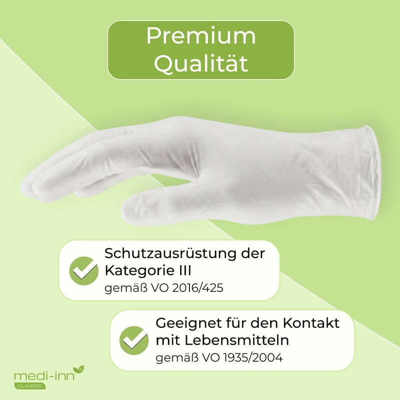 Medi-Inn Nitril White Plus Einmalhandschuhe, weiß, puderfrei