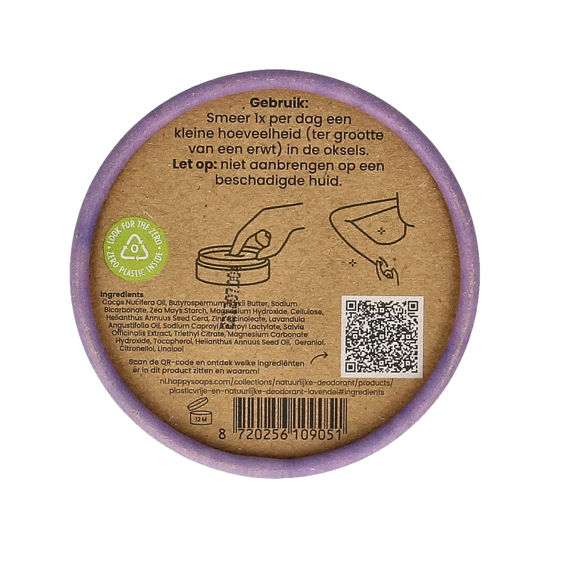 Happysoaps Deodorant lavendel 45 Gram